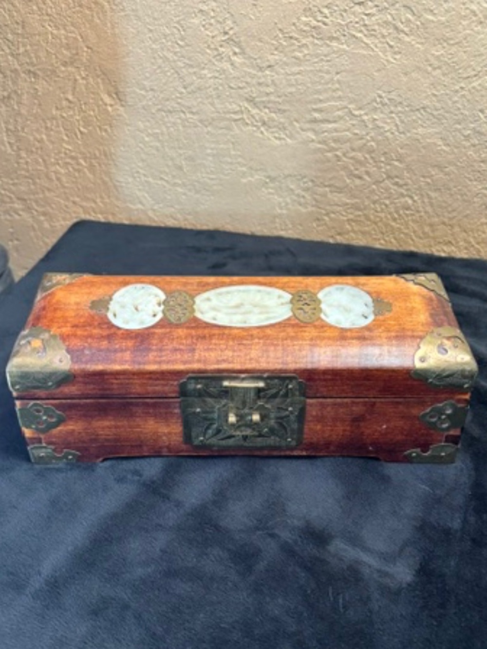 Vintage Chines Rosewood Jewelry Box